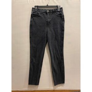 Hollister California Womens Jeans Ultra High Rise Mom Jean Black Wash W28 L29